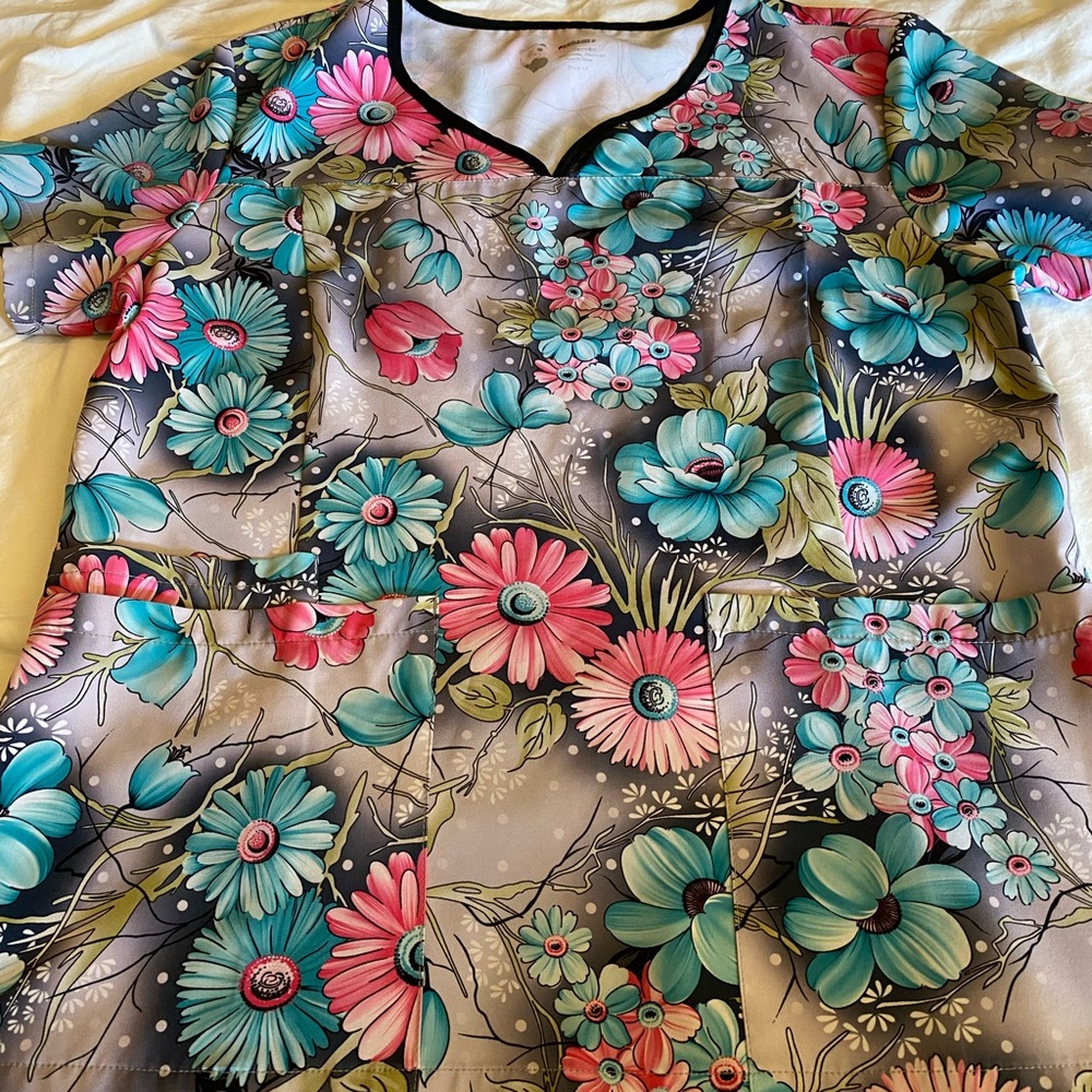 Womens Panda med medium scrub top